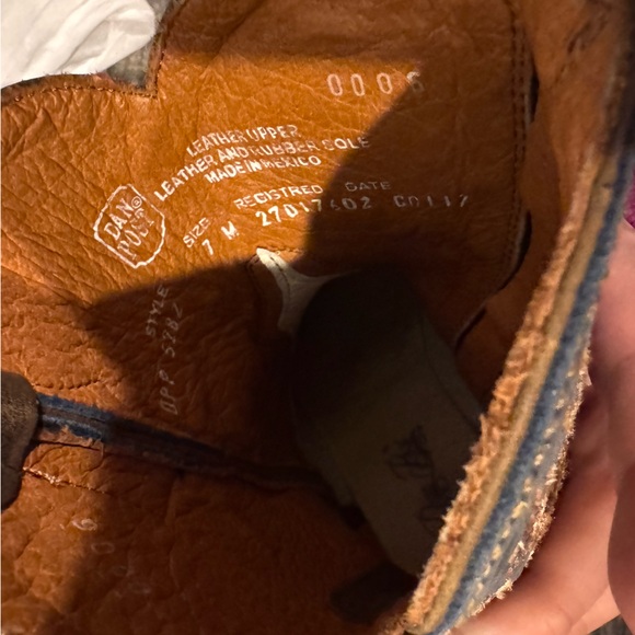 NWOT Dan Post Brown and Blue Embroidered Western Boots - Picture 6 of 8